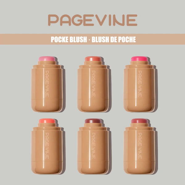PAGE VINE Pocket Blush Stick Multi-Functional 6 Colors Lip & Cheek