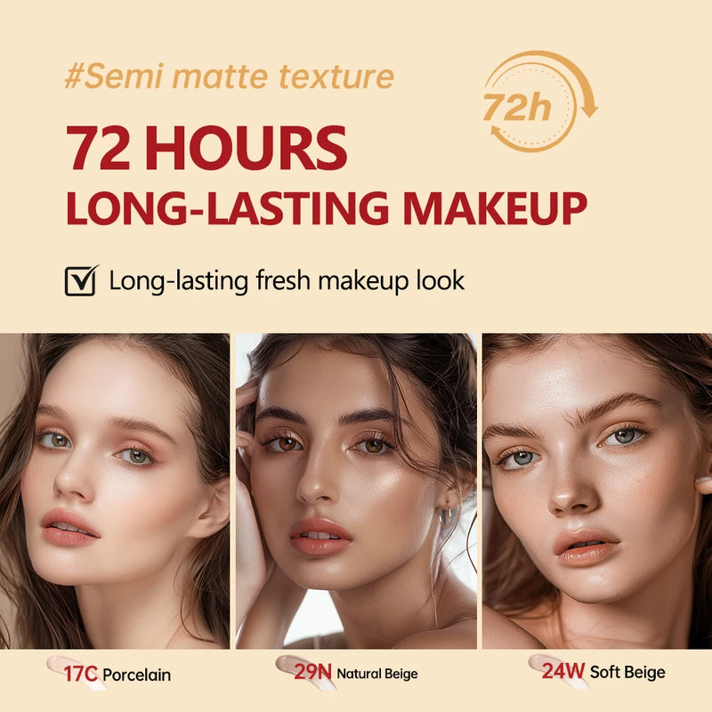 72 Hours Long-lasting Super Fit Cushion Foundation Full Coverage