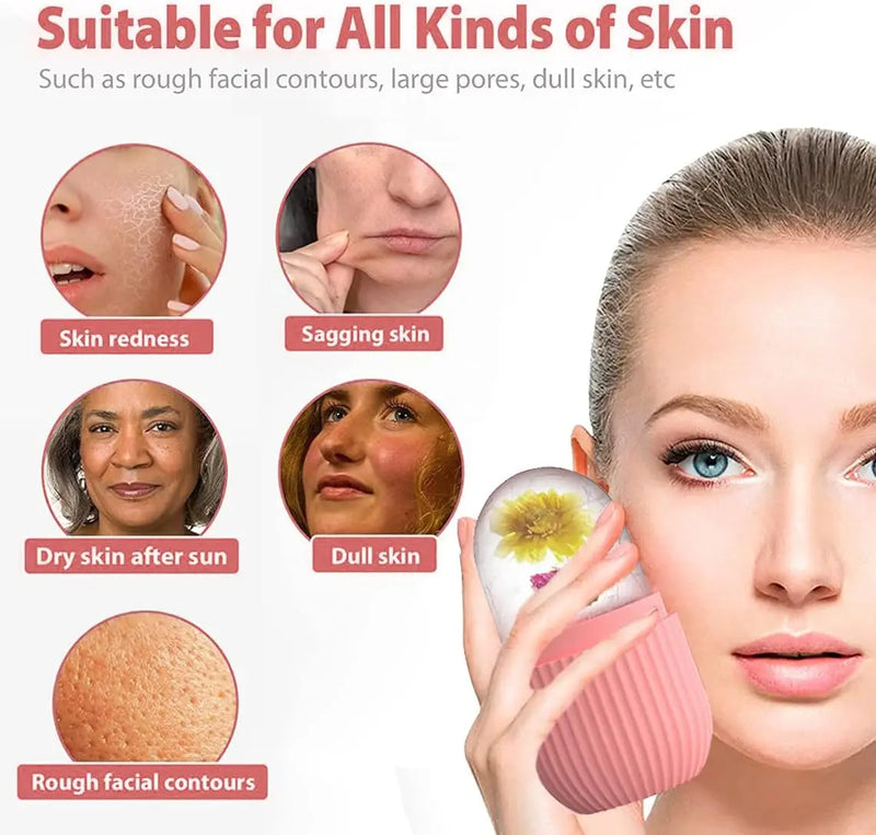 Silicone Ice Face Roller Contour