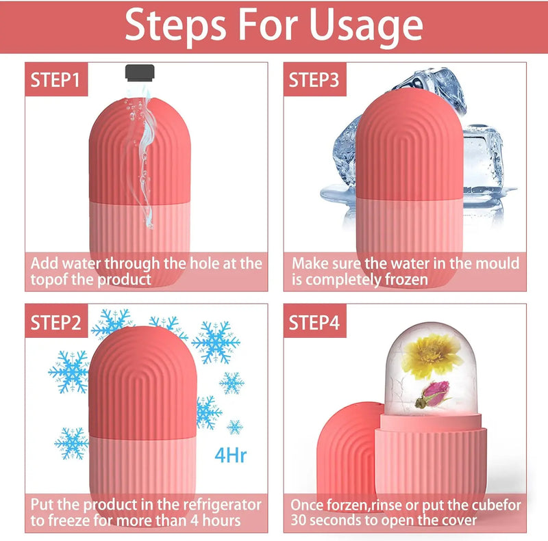 Silicone Ice Face Roller Contour