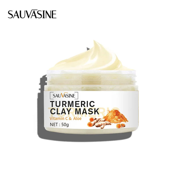 Turmeric Mud Mask Facial Purification Deep Cleansing Brightening Oil