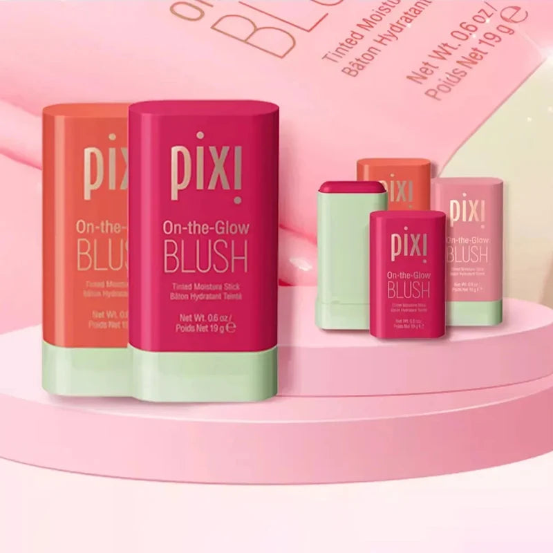 Cheek 3-in-1 Lip Tinted Moistured Blush Stick Silky Brighten Blush