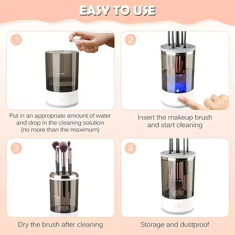 3 In 1 Electric Makeup Brush Cleaner  USB Plug Portable Eyeshadow