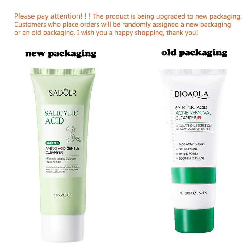 BIOAQUA Salicylic Acid Facial Cleanser Acne Treatment Moisturizing Oil