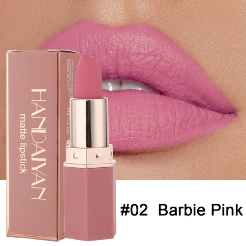 HANDAIYAN 6 Shades Matte Matte Lipstick Velvet Easy Tinting Long-Wear