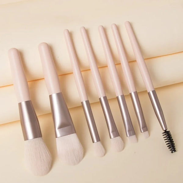 New 8Pcs Makeup Brush Set Makeup Concealer Brush Blush Loose Powder