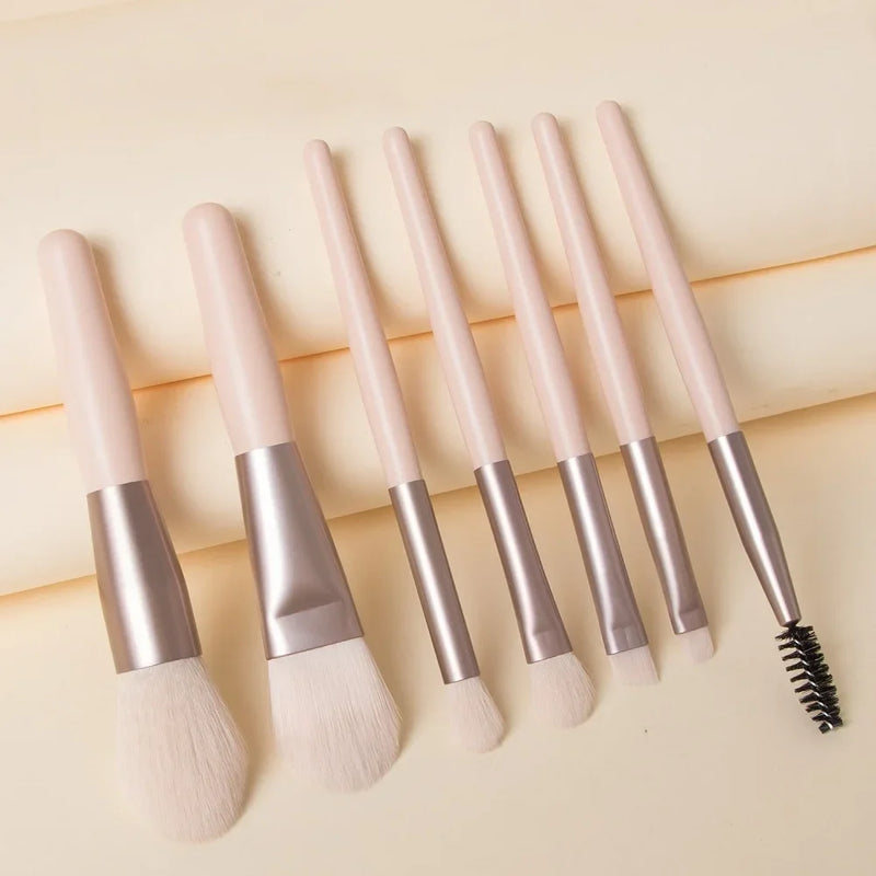 New 8Pcs Makeup Brush Set Makeup Concealer Brush Blush Loose Powder