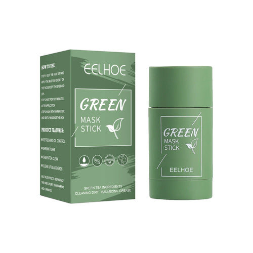 Green Tea Solid Mask Face Clean Mask Stick Shrink Pores Deep Cleans