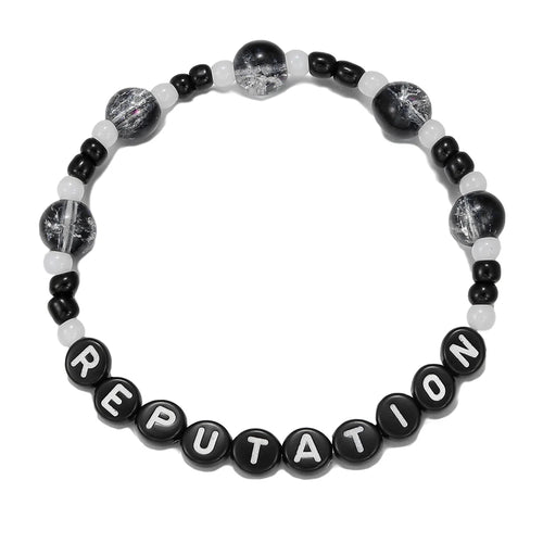 Trendy Taylor Swift Concert Fan Bracelet Crystal Opal Beaded Alphabet