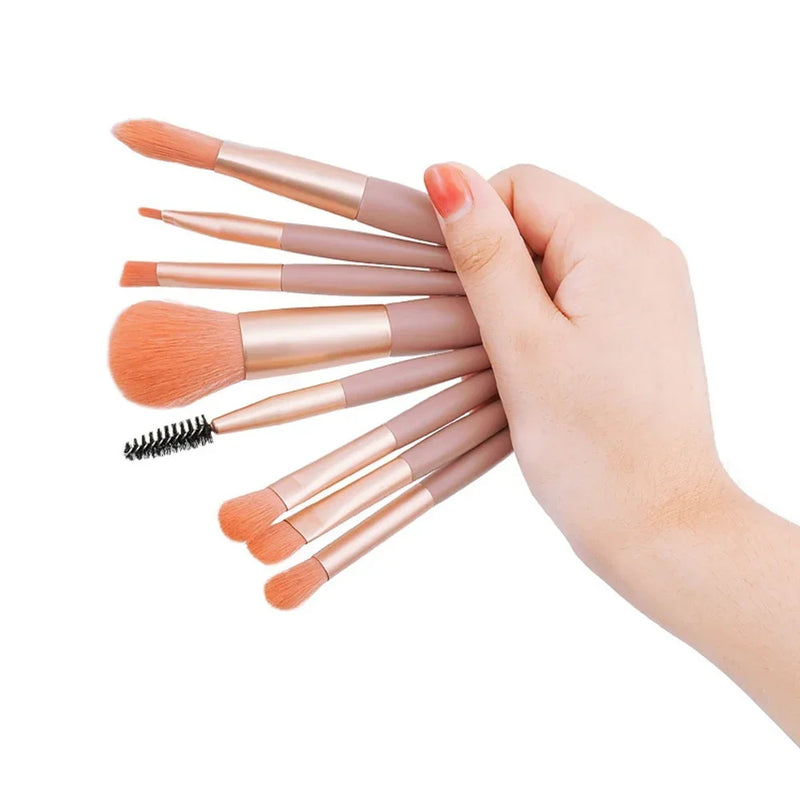 New 8Pcs Makeup Brush Set Makeup Concealer Brush Blush Loose Powder