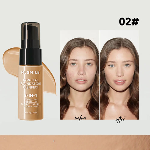 MLSMILE 6 color Powder Foundation long-Lasting Waterproof, Moisturing