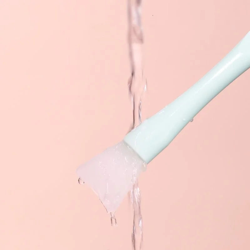 1Pcs Silicone Facial Mask Brush Soft Head with Scraper Integrated