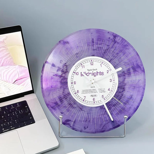 Taylor Swift Record Wall Clock Midnight Album Pattern  Color Vinyl