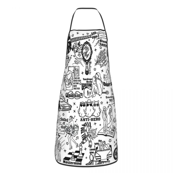 Taylor Swifts Eras Aprons Chef Cooking Cuisine Tablier Sleeveless Bib