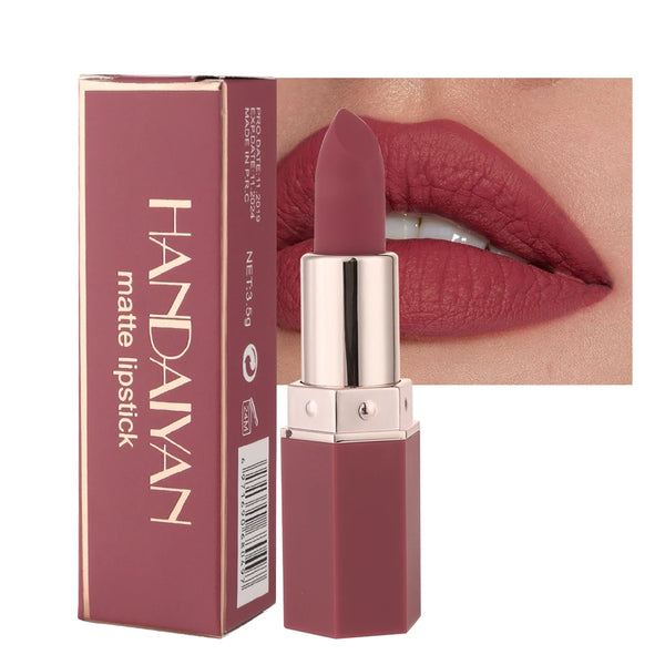 HANDAIYAN 6 Shades Matte Matte Lipstick Velvet Easy Tinting Long-Wear